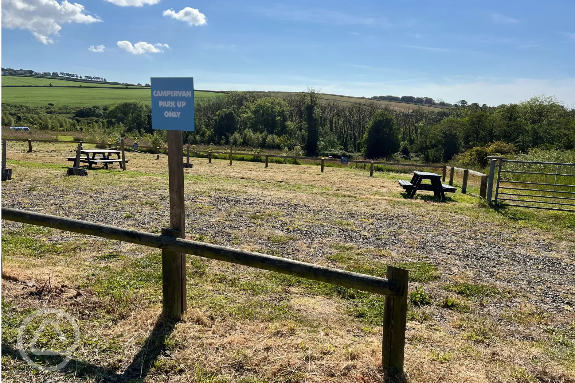 Non electric hardstanding campervan pitches with picnic benches 