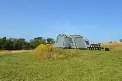Non electric grass tent pitch