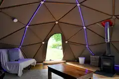 Geodesic dome interior Geodesic dome interior