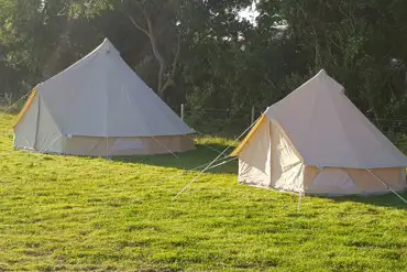 Bell tents at 4 acre farm
