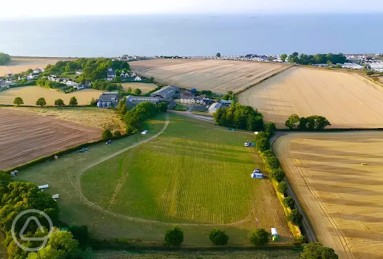 Aerial of Marshwood with views to Blue Anchor Beach