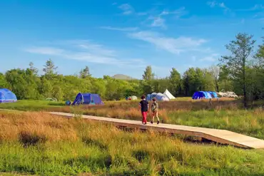 Walking through to the camping meadow