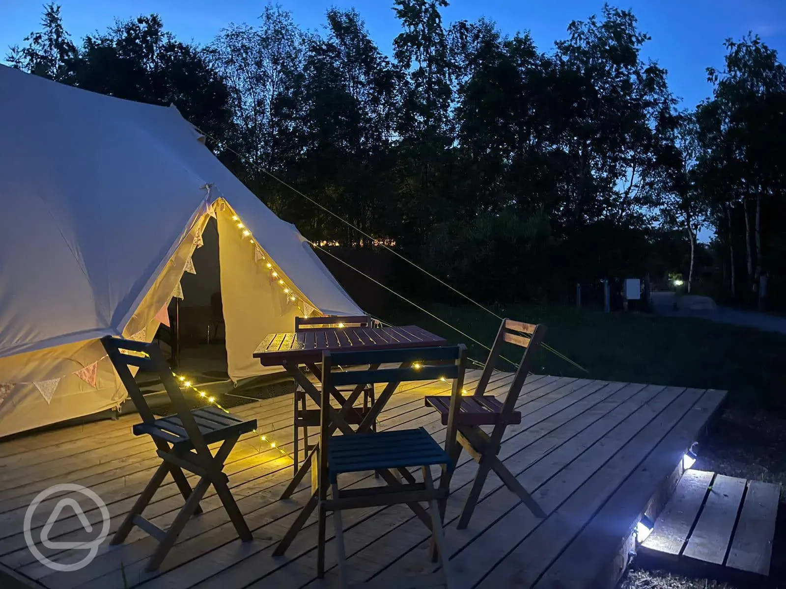 Emperor bell tent at night