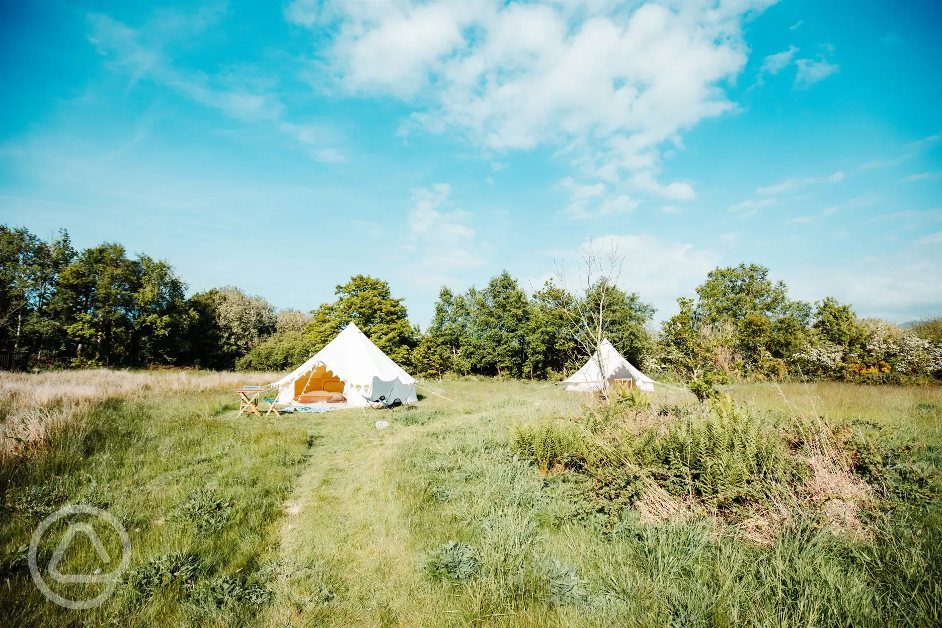 unfurnished bell tents