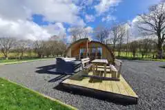 Glamping cabins with hot tubs