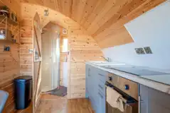 Glamping cabin interior