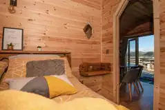 Glamping cabin interior