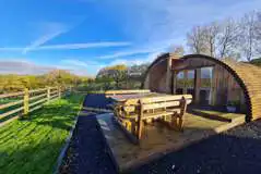 Glamping cabins with hot tubs