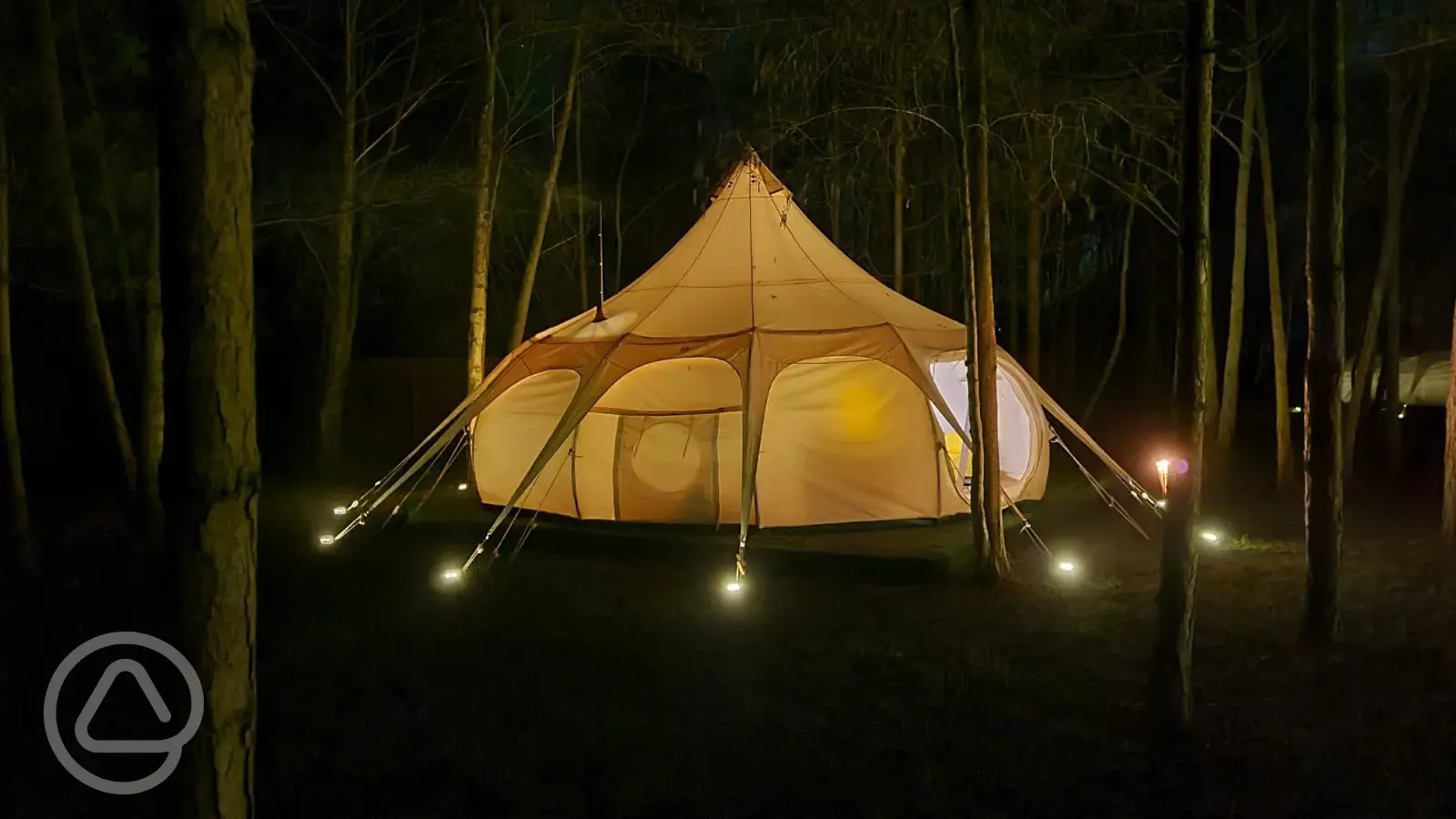 Luna Belle Tent at night
