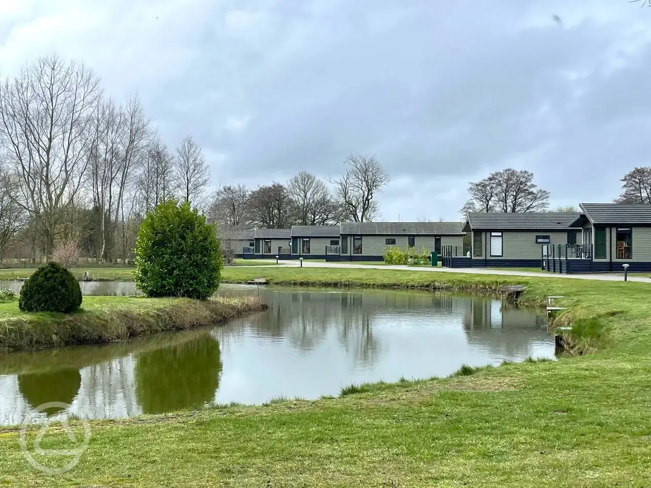 Lodges by the fishing lakes