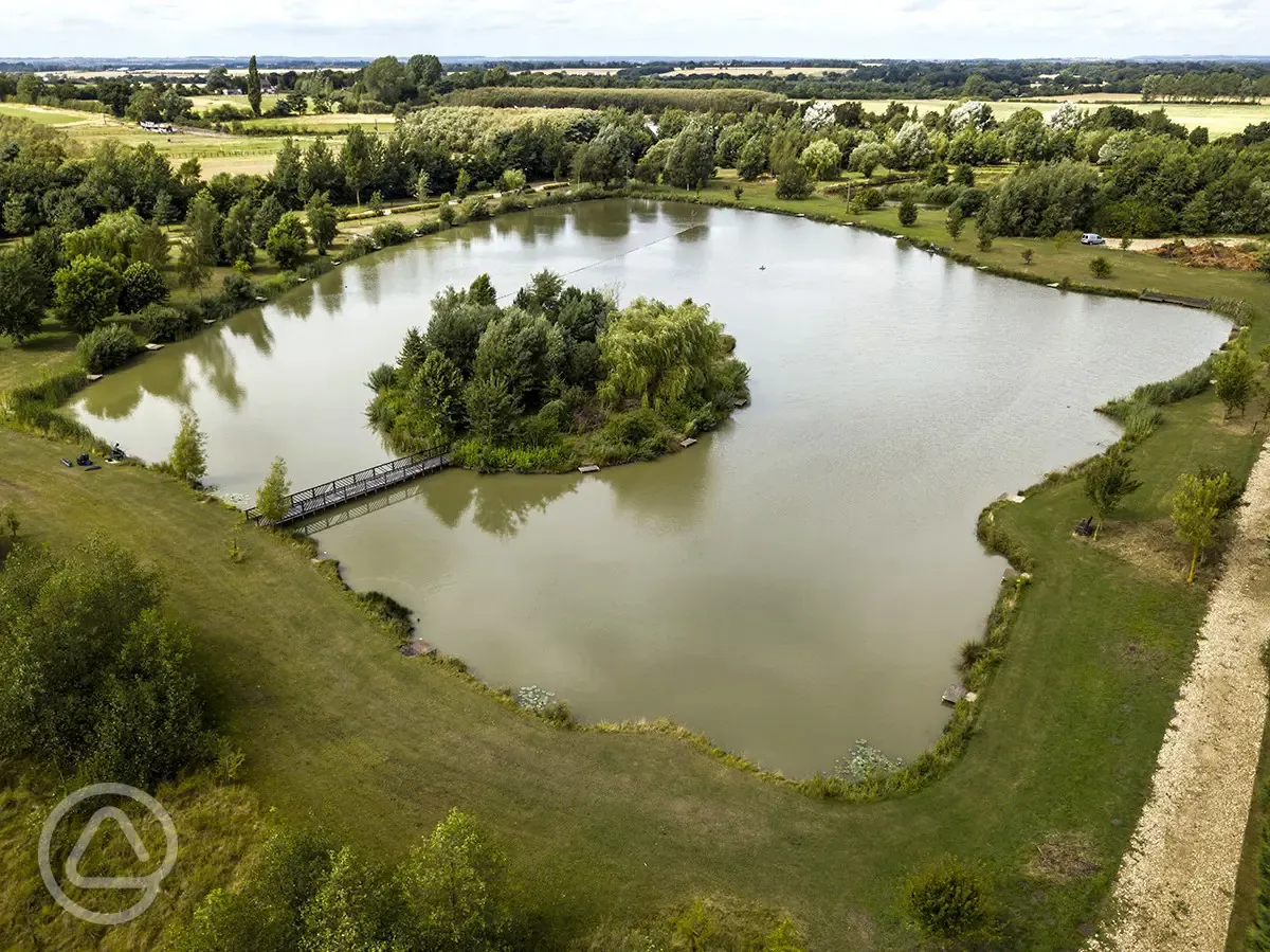 Gold fishing lake