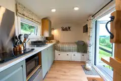 Shepherd's hut interior