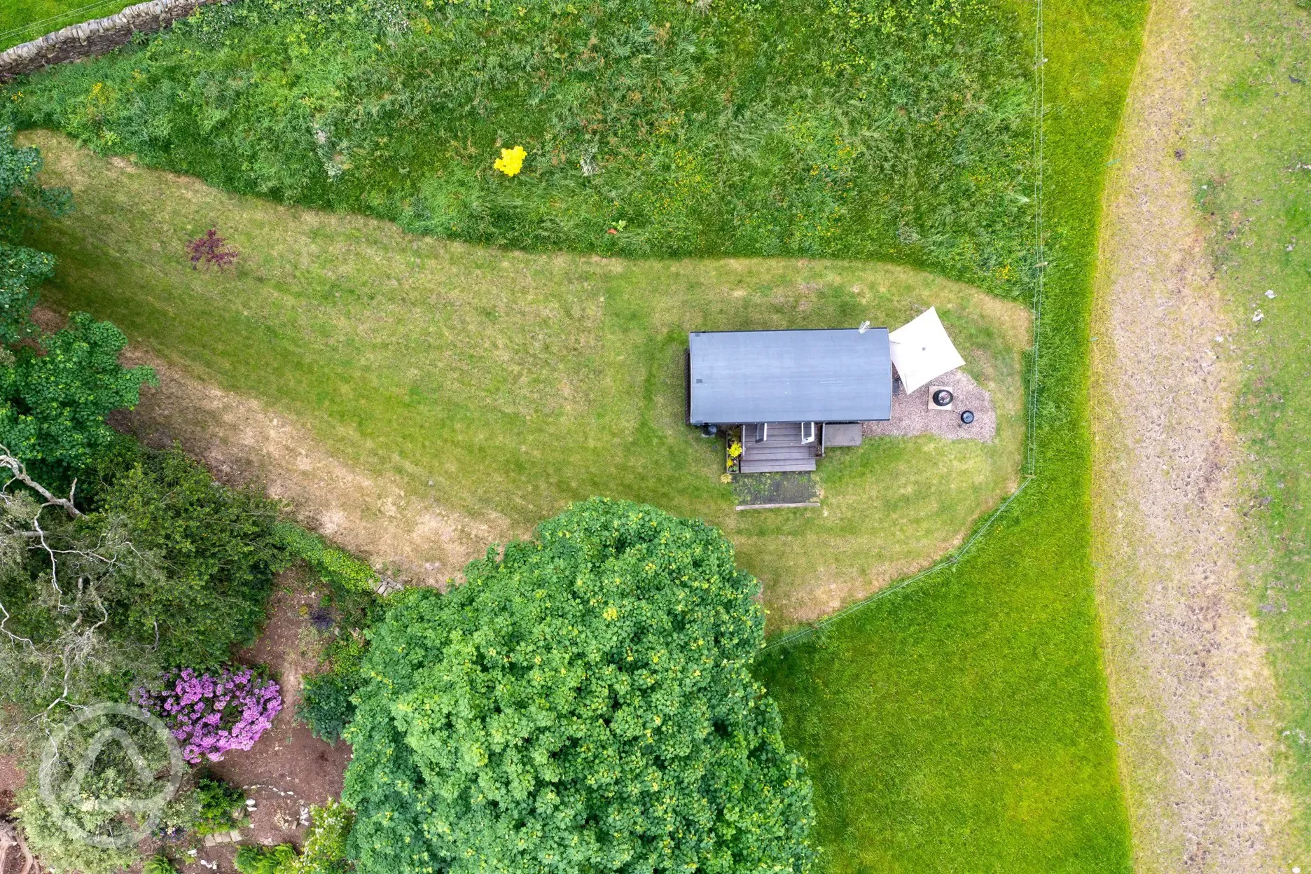 Bird's eye view of the shepherd's hut