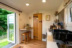 Shepherd's hut interior