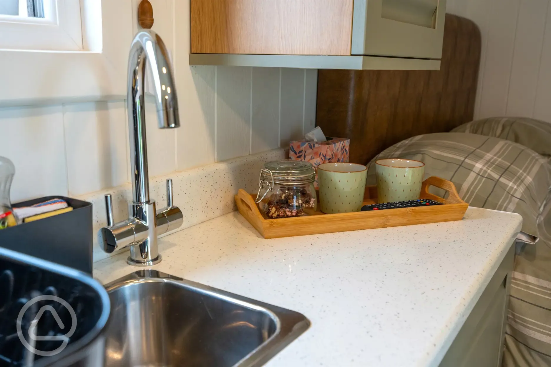 Shepherd's hut kitchenette