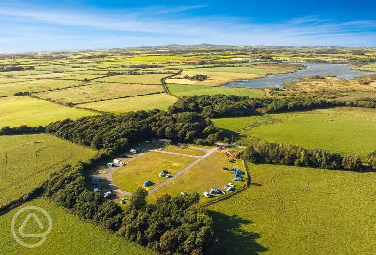 Aerial of the campsite