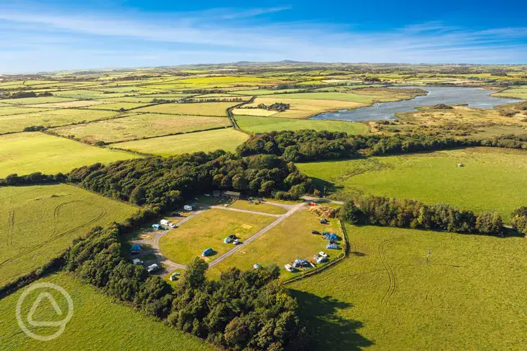 Aerial of the campsite