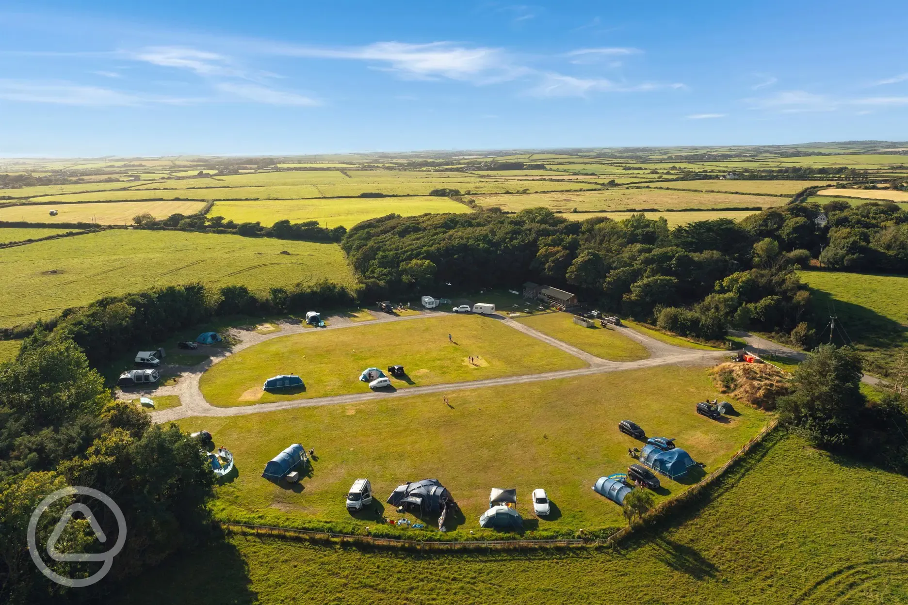 Aerial of campsite