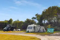 Hardstanding pitches with space for an awning