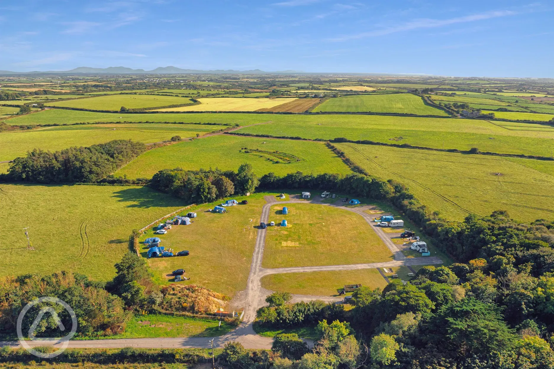 Aerial of the campsite