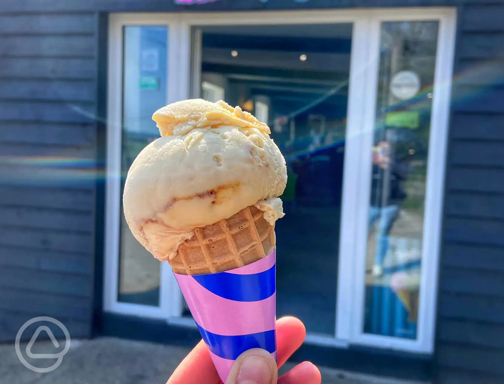 Ice cream from the parlour with a range of flavours