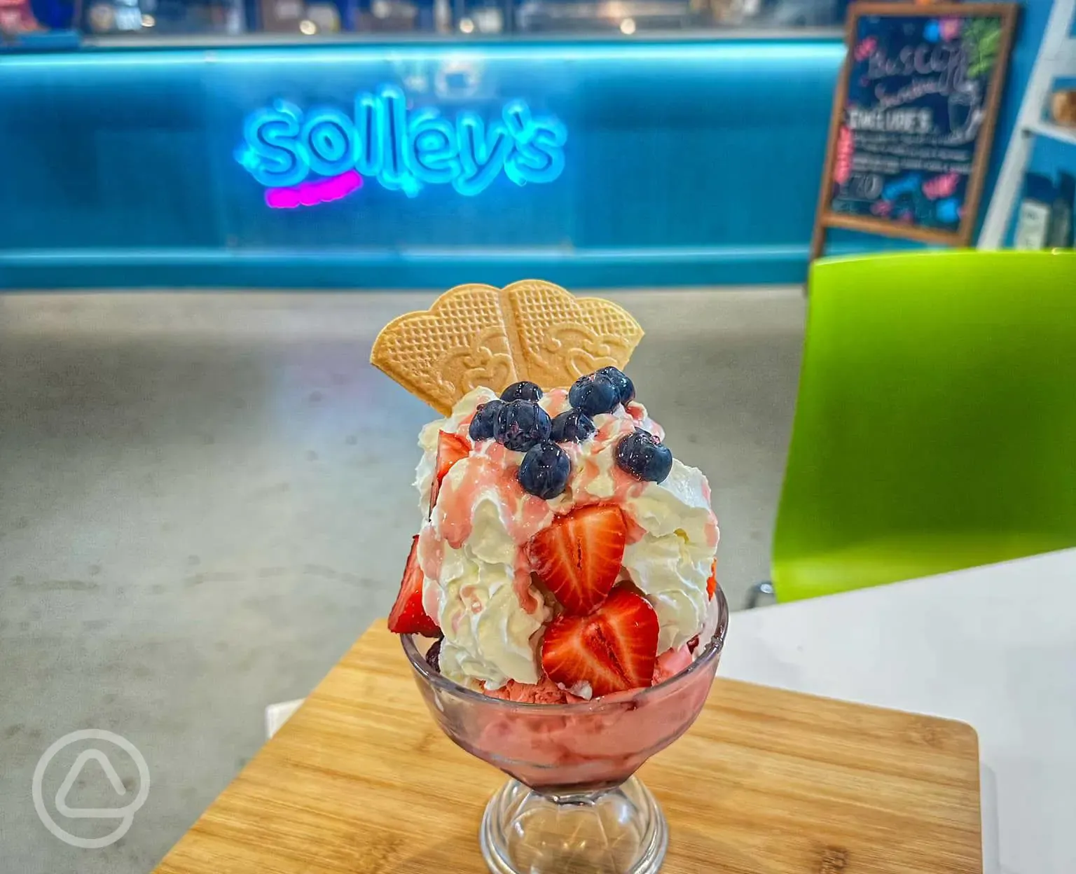 Ice cream sundae from Solley's Ice Cream Parlour