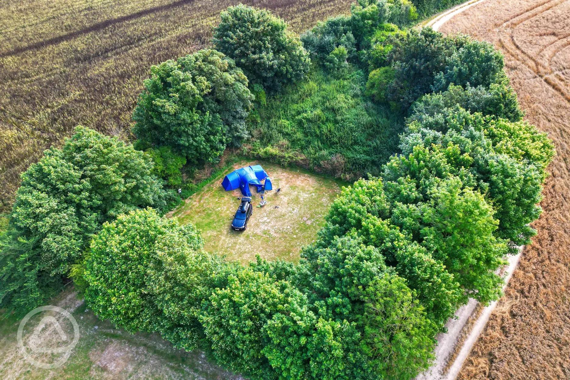 Aerial of the paddock