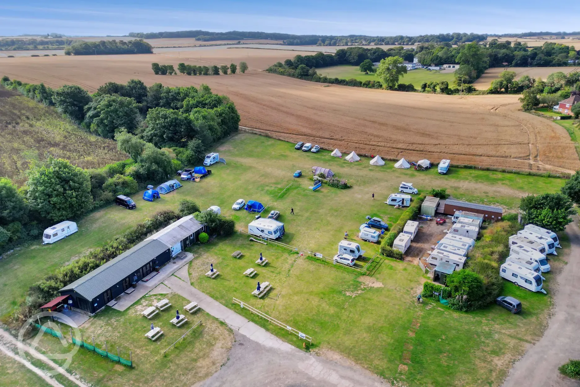 Aerial of the campsite