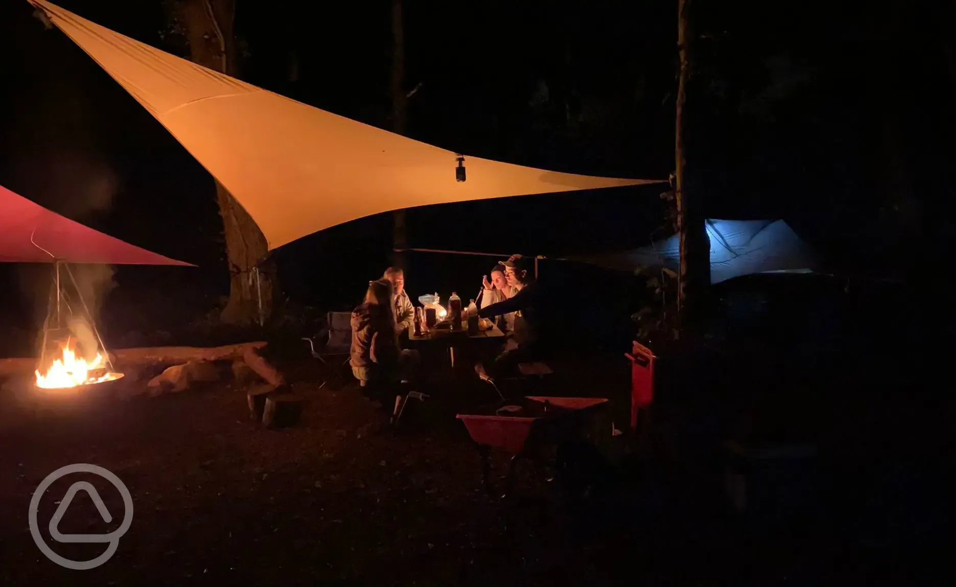 Woodland campfire
