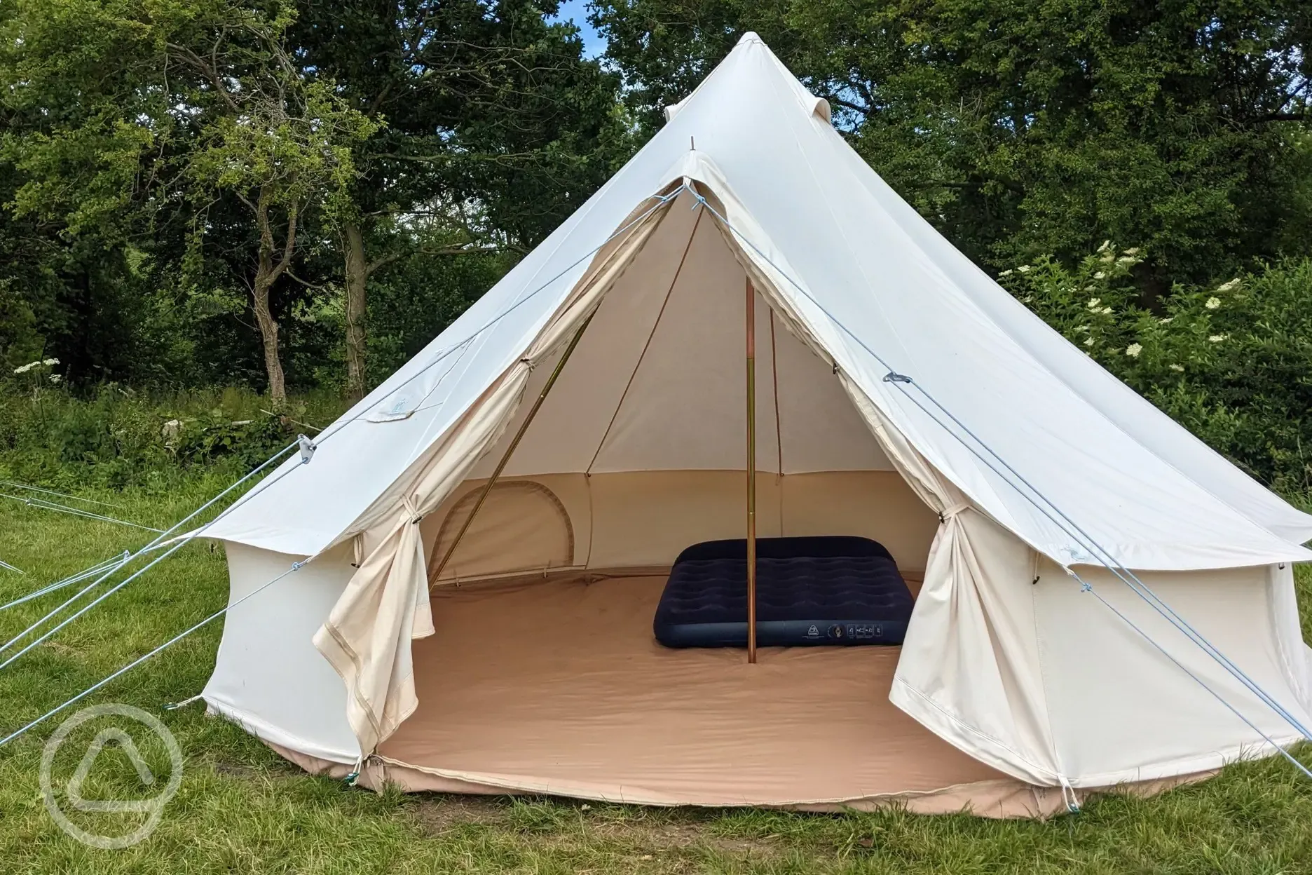 Unfurnished bell tent