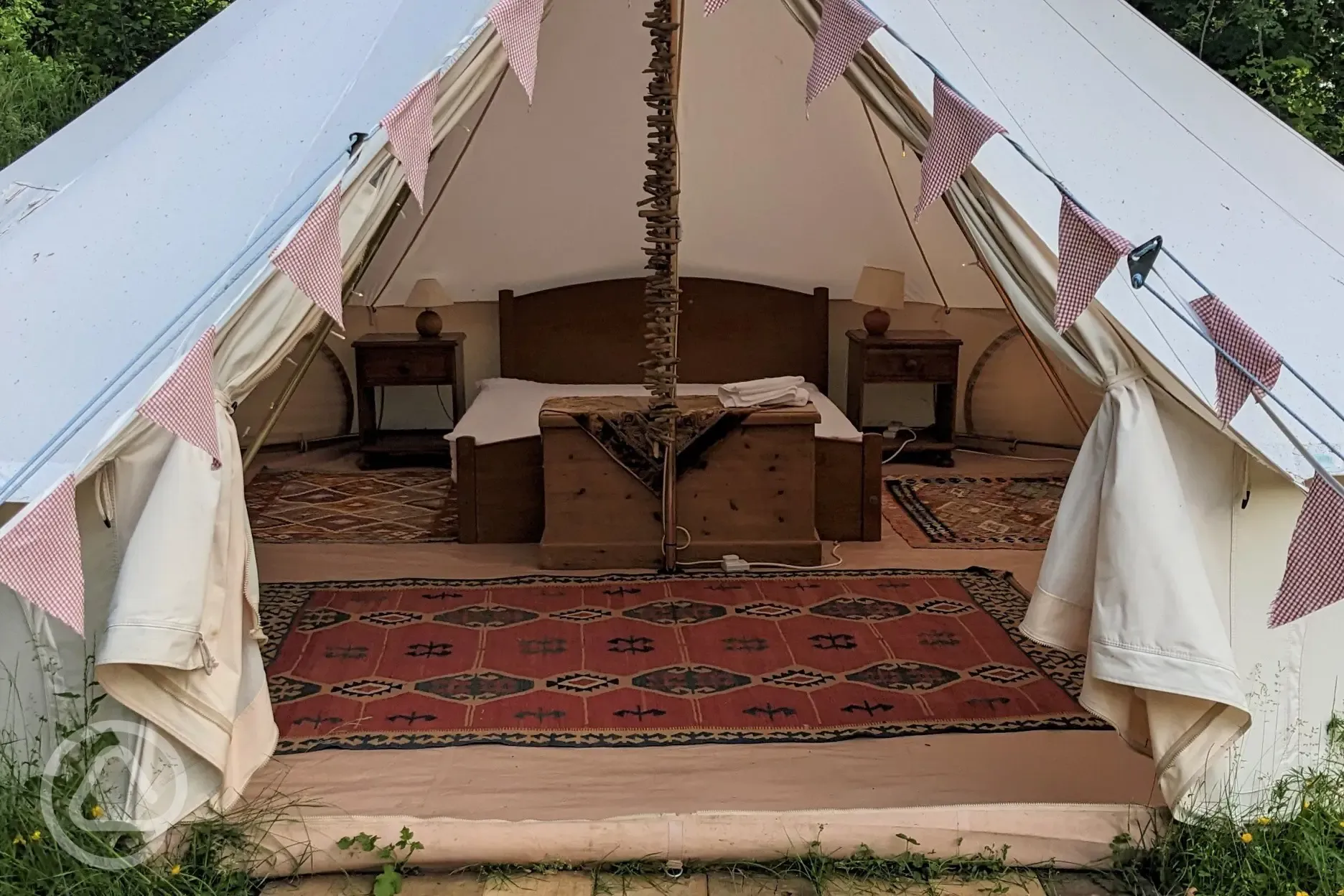 Deluxe bell tent interior