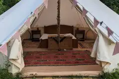 Deluxe bell tent interior