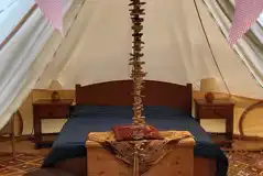Furnished bell tent (pet friendly) interior