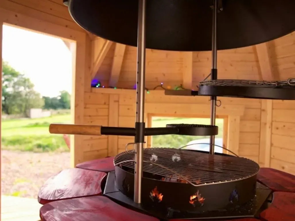 The Rowan pod BBQ hut interior