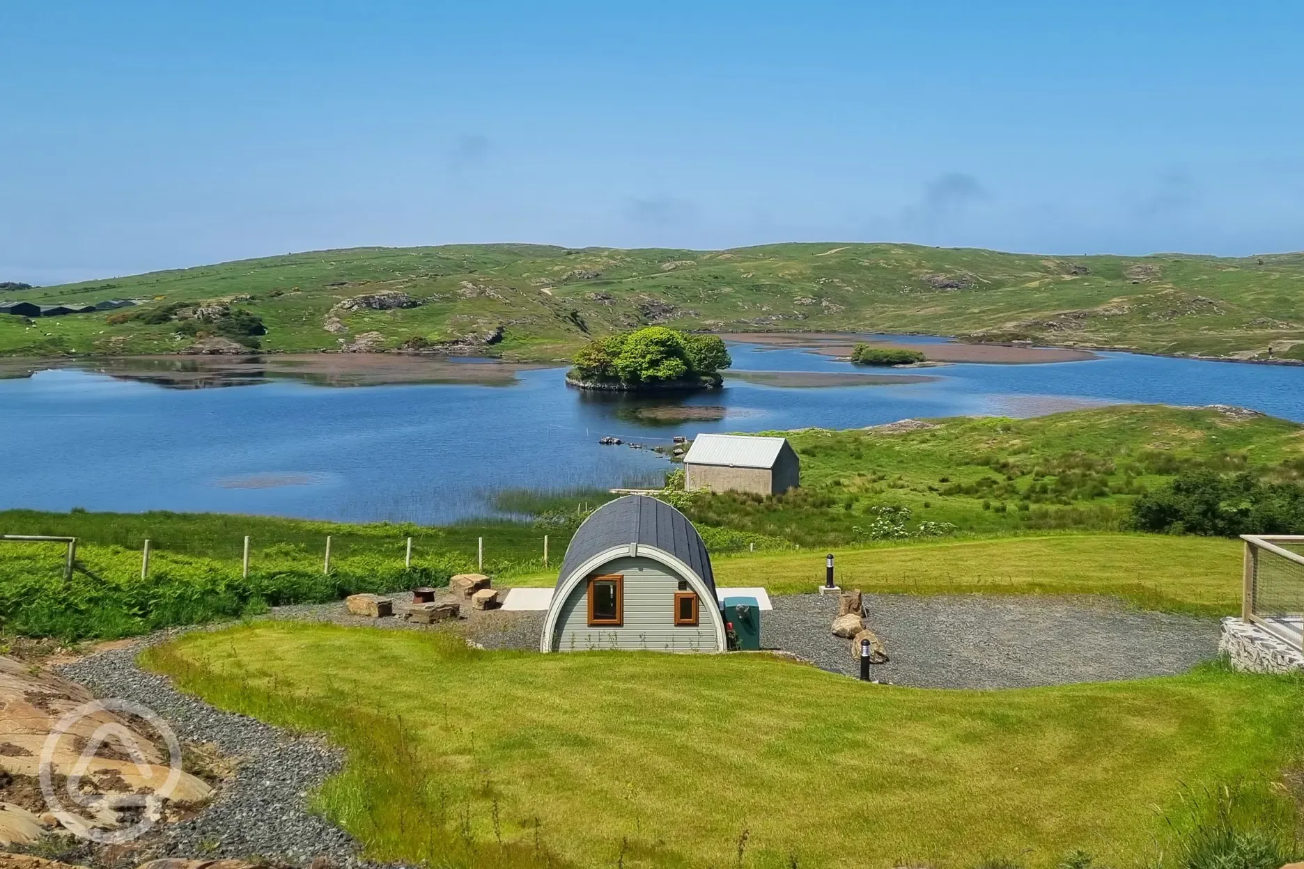 Ensuite glamping pods with lake views