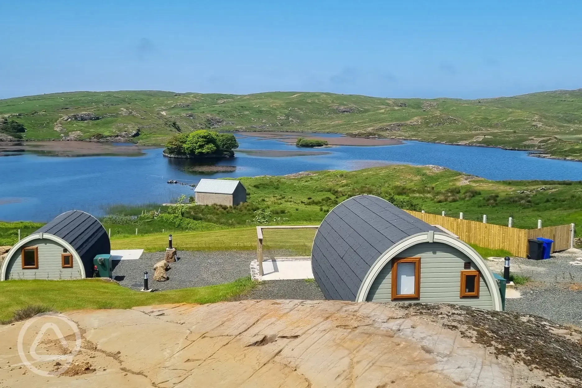 Ensuite glamping pods with lake views