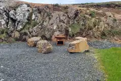 Shared fire pit and BBQ area Shared fire pit and BBQ area