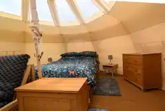 Lotus stargazer bell tent double bed and futon