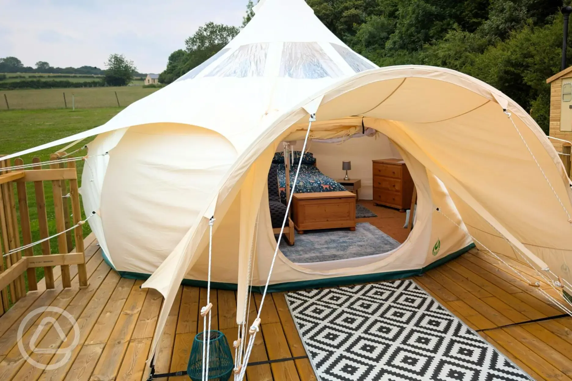 Lotus stargazer bell tent and interior