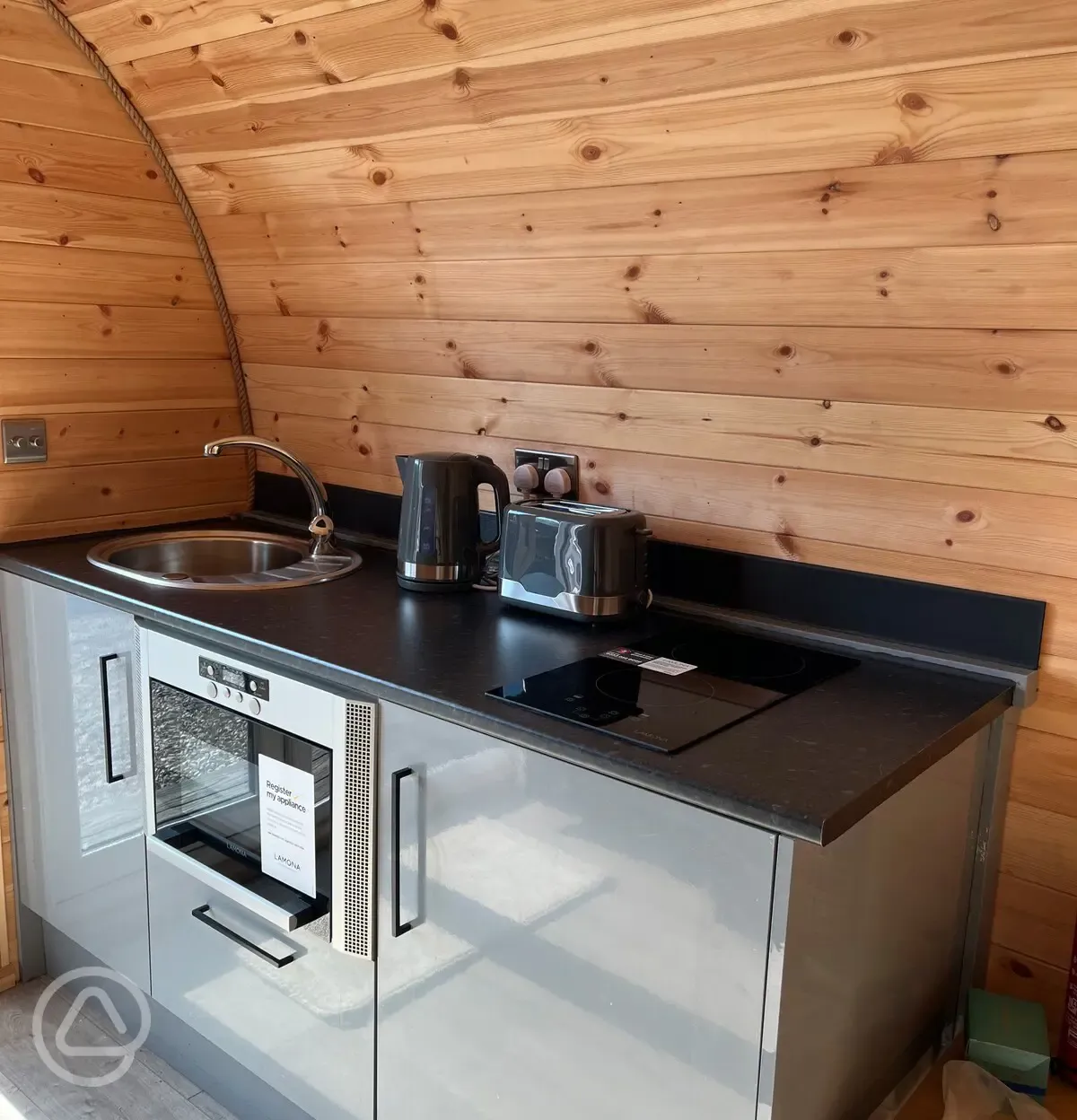 The Forest ensuite pod kitchenette