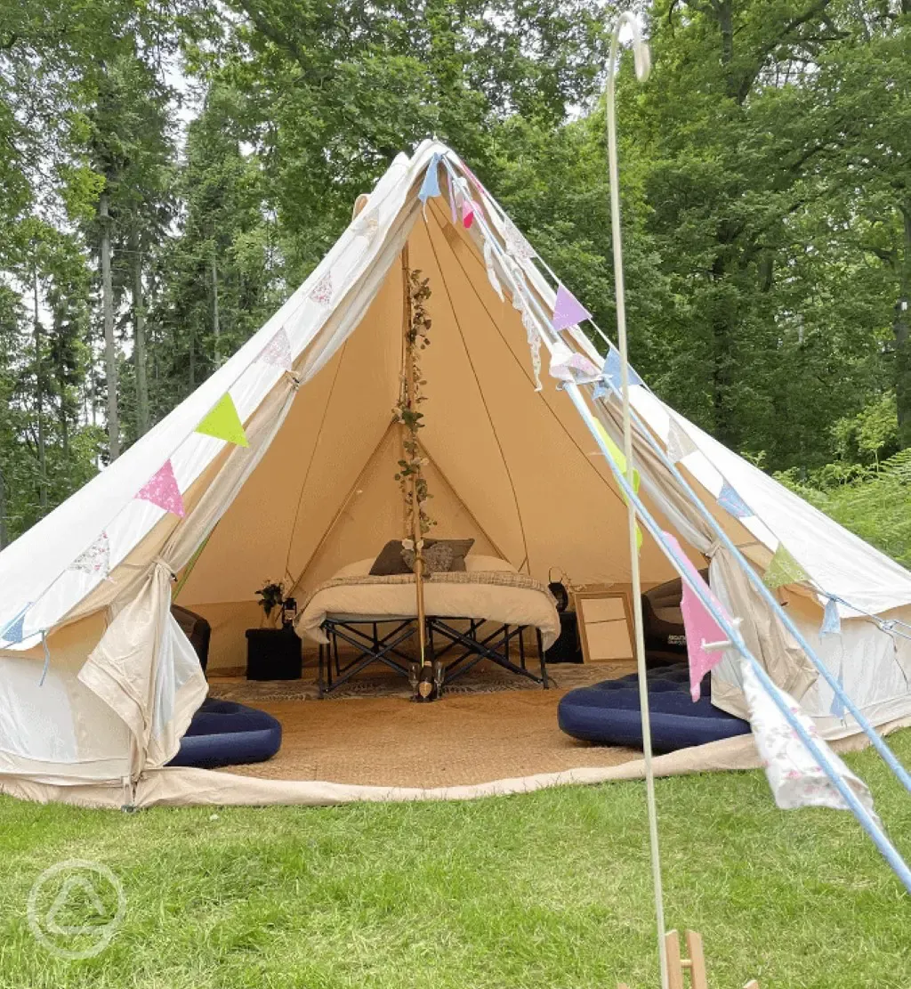 Bell tent interior 