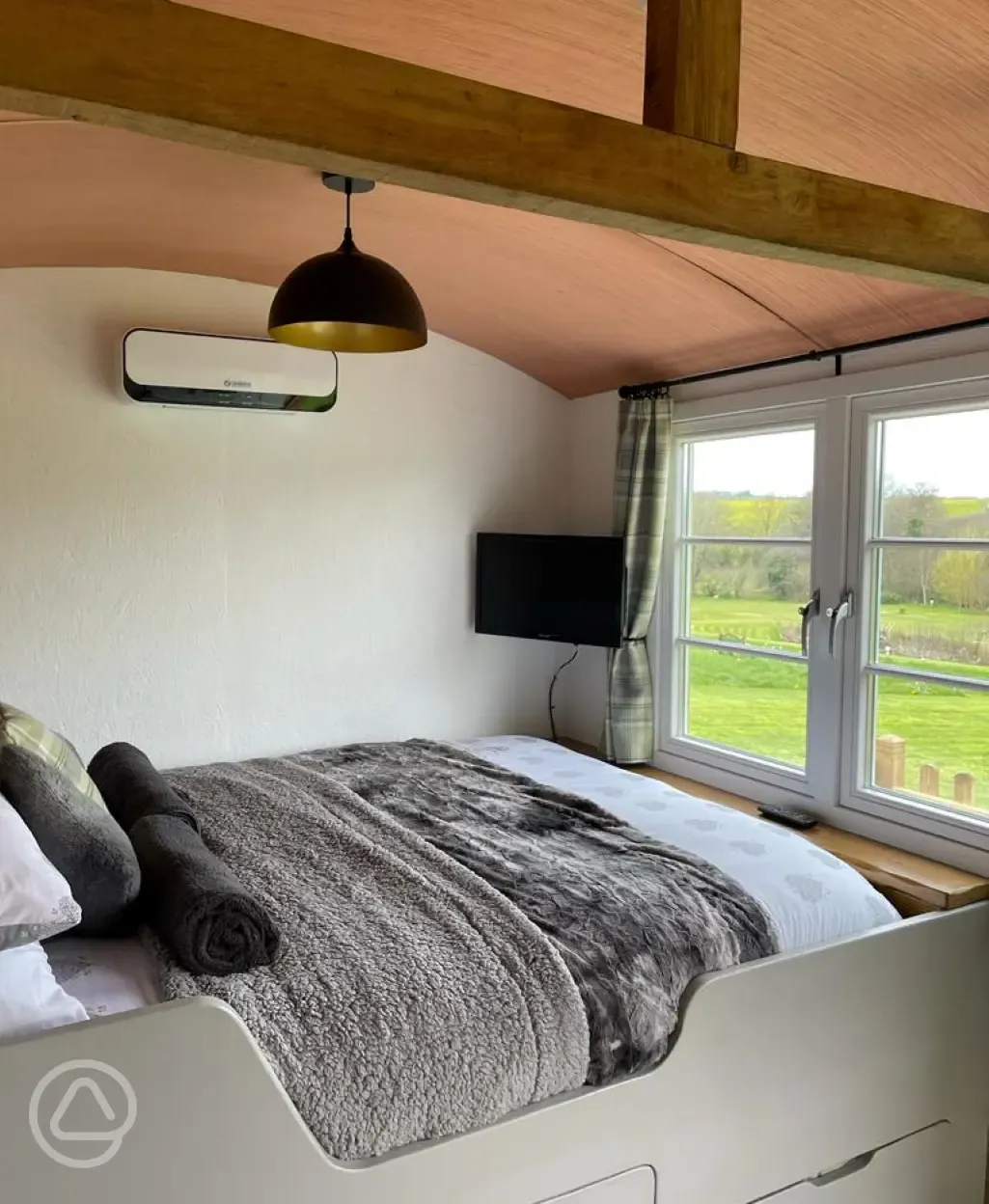 Willow shepherd's hut interior