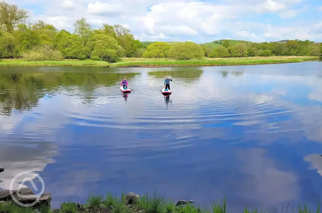 Paddleboarding on Loch Ken