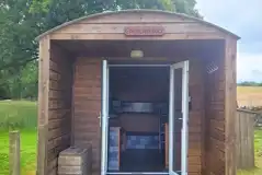 Bunkbed glamping pod exterior