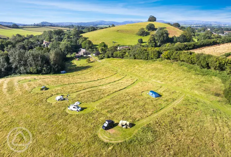 Aerial of the campsite