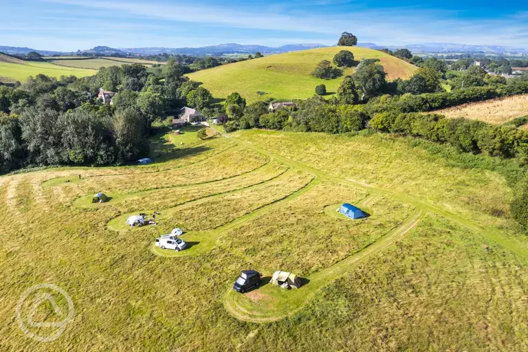 Aerial of the campsite