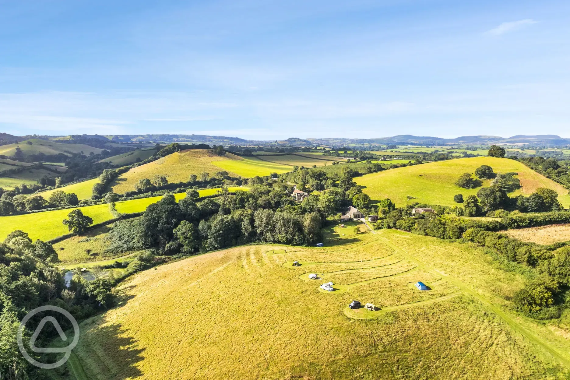 Aerial of the campsite