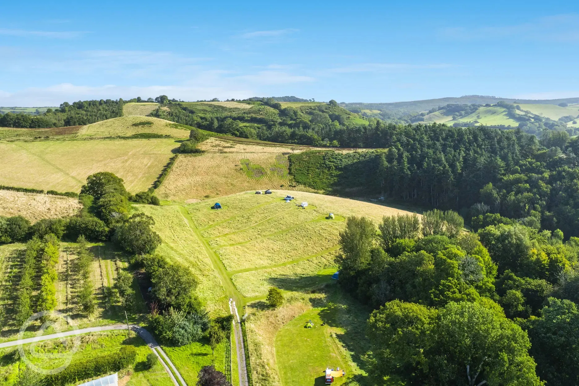 Aerial of the campsite