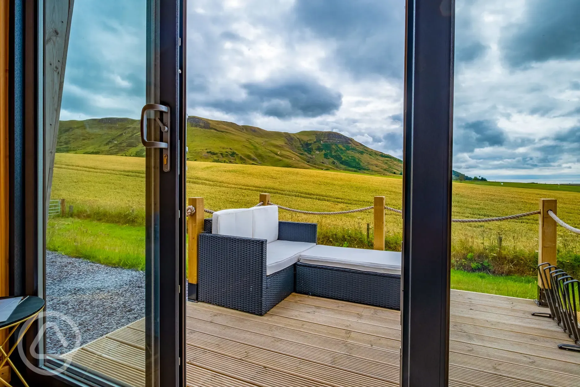 Views from glamping pod