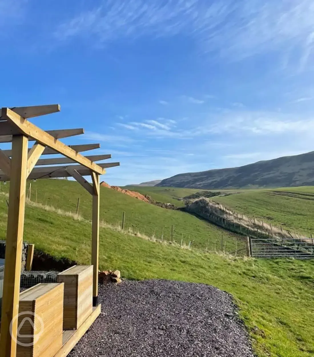 Views from glamping pod